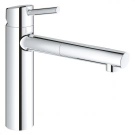 Grohe Concetto Kitchen Sink Mixer with Pull-Out Spray, Chrome (31129001) | Kitchen mixers | prof.lv Viss Online
