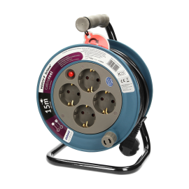 Pagarinātājs spolē Orno Ar zemējumu, 15m, 3x1mm² (OR-AE-1339/G(GS)) | Orno | prof.lv Viss Online