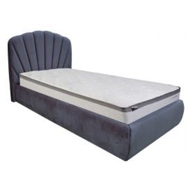 Home4You Eva Single Bed 90x200cm, With Mattress, Grey (K106512) | Beds | prof.lv Viss Online