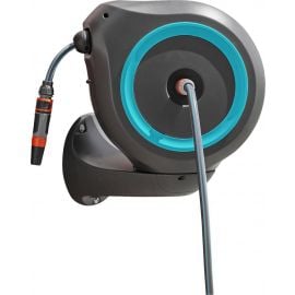 Gardena RollUp M Automatic Hose Reel with Hose 20m, Wall-Mounted, Black/Turquoise (970473101) | Garden watering | prof.lv Viss Online