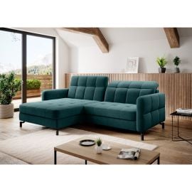 Eltap Lorelle MatVelvet Corner Pull-Out Sofa 160x225x105cm, Green (Lore_106) | Sofas | prof.lv Viss Online