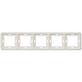 Siemens Delta Profile Surface-Mounted Frame 5-gang, White (5TG1815) | Mounted switches and contacts | prof.lv Viss Online