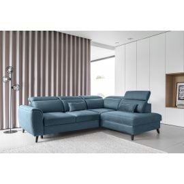 Eltap Noble Savoi Corner Pull-Out Sofa 201x255x100cm, Blue (CO-NOB-RT-38SAV) | Corner couches | prof.lv Viss Online