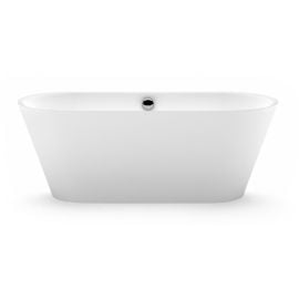Vanna Vispool Selene Akmens masa 160x64cm Ar pārplūdi Balta (AU36P) | Stone mass baths | prof.lv Viss Online