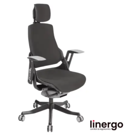 Biroja Krēsls Linergo Wau Ergo S, 70x77x140cm, Melns (33-2133-MM) | Biroja mēbeles | prof.lv Viss Online