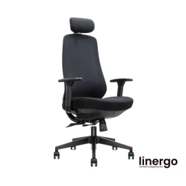 Biroja Krēsls Linergo Intrata Ergo, 50x54x134cm, Melns (33-2135-MM) | Linergo | prof.lv Viss Online
