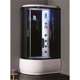 Vento Napoli 120x80cm ZS-5318R Massage Shower Cabin Black, Right Side, (44179) | Vento | prof.lv Viss Online