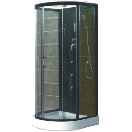 Vento Tivoli 90x90cm ZS-9681-1 Massage Shower Cabin Black (44170) | Shower cabines | prof.lv Viss Online