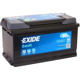Exide Excell EB802 Auto Akumulators 80Ah, 700A