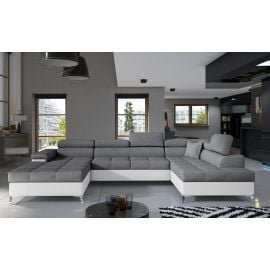 Eltap Eduardo Sawana/Soft Pull-Out Corner Sofa 60x345x90cm, Grey (Edr_52) | Corner couches | prof.lv Viss Online