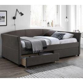 Home4You Genesis Single Bed 90x200cm, With Mattress, Grey | Single beds | prof.lv Viss Online