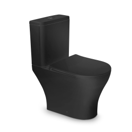 Tualetes Pods Vento Harstad Rimless, ar SC vāku, melns (34861) | Toilet bowls | prof.lv Viss Online