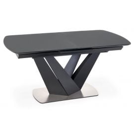 Halmar Patrizio Extendable Table 160x90cm, Dark Grey/Black | Glass tables | prof.lv Viss Online