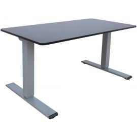 Home4You Ergo Optimal Height Adjustable Desk, 140x80cm, Grey/Black (K186972) | Office tables | prof.lv Viss Online
