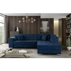 Eltap Pieretta Monolith Corner Pull-Out Sofa 58x260x80cm, Blue (Prt_51) | Corner couches | prof.lv Viss Online