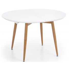 Раскладной стол Halmar Edward 120x100 см, белый/дуб (V-CH-EDWARD-ST-DĄB_MIODOWY) | Halmar | prof.lv Viss Online