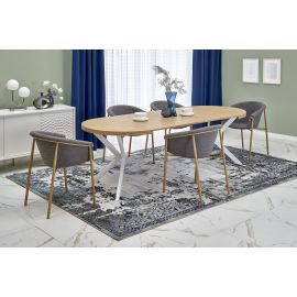 Halmar Peroni Extendable Table 100x100cm, Oak/White | Wooden tables | prof.lv Viss Online
