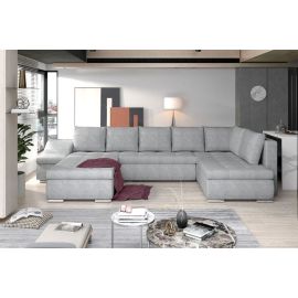 Izlaižams Dīvāns Eltap Giovanni Omega U Veida 200x340x88cm Kreisais Stūris Pelēks (GI67) | Izvelkamie dīvāni | prof.lv Viss Online