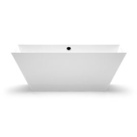 Vanna Vispool Erunna 1 Akmens masa 175.2x80.5cm Ar pārplūdi Balta (AU08P) | Stone mass baths | prof.lv Viss Online