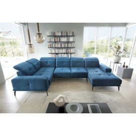 Eltap Neviro Lux Corner Sofa 201x350x77cm, Blue (CO-NEV-LT-38LU) | Corner couches | prof.lv Viss Online