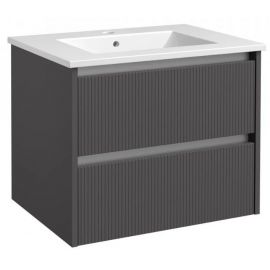 Raguvos Furniture Urban 61.5x46.5cm Bathroom Sink with Cabinet Matte Grey/White (201133205)