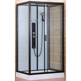 Vento Perugia 110x85cm H=215cm ZS-9817 Square Shower Cabin with Tray, Black (44502) | Shower cabines | prof.lv Viss Online
