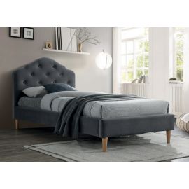Кровать Signal Chloe Velvet одноместная 90x200 см, без матраса, серого цвета | Односпальные кровати | prof.lv Viss Online
