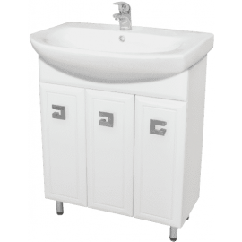 Aqua Rodos Mobis 70 Ванная комната с раковиной и шкафом Белый (195753) | Мебель для ванной | prof.lv Viss Online