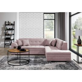 Eltap Pieretta Soro Corner Pull-Out Sofa 58x260x80cm, Pink (Prt_33) | Corner couches | prof.lv Viss Online