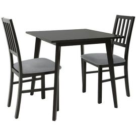 Black Red White Asti Dining Room Set Table + 2 Chairs Black (D09-ASTI_STO_2KRS-TX058) | Dining room sets | prof.lv Viss Online