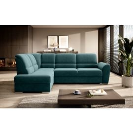 Eltap Siber Velvetmat Corner Pull-Out Sofa 186x270x93cm, Green (CO-SIB-LT-38VE) | Living room furniture | prof.lv Viss Online