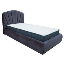 Кровать Home4You Eva одноместная 90x200 см с матрасом, серого цвета (K10651) | Односпальные кровати | prof.lv Viss Online