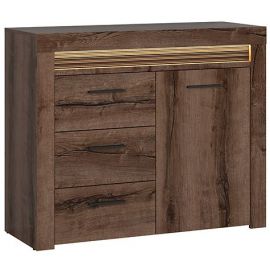 Black Red White Baylar Chest of Drawers, 112x42.5x92.5cm, Brown (S415-KOM1D3S-DMON) | Living room furniture | prof.lv Viss Online