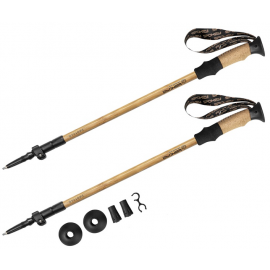 Палки для беговых лыж Spokey Bastone Eco 105-135 см черно-коричневые (929465) | Палки для скандинавской ходьбы | prof.lv Viss Online