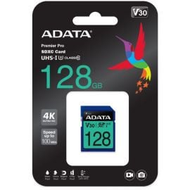 Adata Premier Pro SD Memory Card 100MB/s, Blue | Adata | prof.lv Viss Online