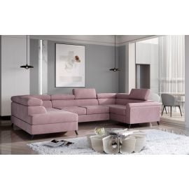 Eltap Escada Monolith Corner Pull-Out Sofa 200x330x98cm, Pink (Esc_20) | Sofas | prof.lv Viss Online