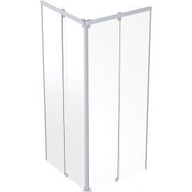 Ifo Showerama 90x90cm Square Comfort Front Shower Wall with Frosted Glass, Silver Profiles (558.020.00.1) NEW