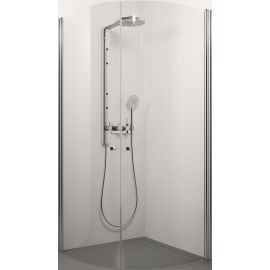 Glass Service Nicole 90x90cm H=200cm Semi-Circular Shower Enclosure Transparent Chrome (90x90NIC) | Stikla Serviss | prof.lv Viss Online