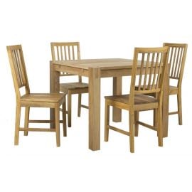 Home4You Chicago Dining Room Set, Table + 4 chairs, 90x90x76cm, Oak (K840271) | Dining room sets | prof.lv Viss Online