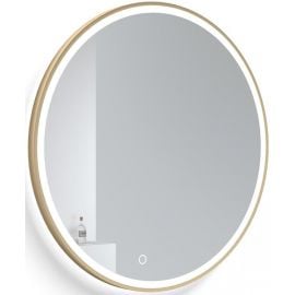Led Spogulis Kame Round Gold 80cm (MR-C04/80-80/GL) | Spoguļi vannas istabai | prof.lv Viss Online