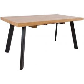 Home4You Brigit Extendable Table 159-198x84.5cm Oak/Black (10362) | Kitchen tables | prof.lv Viss Online