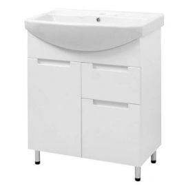 Vento Quattro 70 bathroom sink with cabinet Izeo 70 White (48634) | Bathroom furniture | prof.lv Viss Online