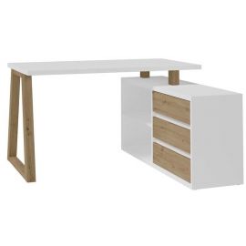Adrk Iwo Writing Desk, 135x115x75.2cm White, Brown | Desks | prof.lv Viss Online