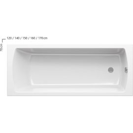 Ravak Classic II 160x70cm White Acrylic Bathtub (CC41000000) | Acrylic baths | prof.lv Viss Online