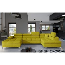 Eltap Eduardo Omega Corner Pull-Out Sofa 60x345x90cm, Yellow (Edr_47) | Sofas | prof.lv Viss Online