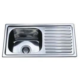 Tredi DM-7540 Built-In Kitchen Sink 75x40cm Left Side, Stainless Steel (21410) | Metal sinks | prof.lv Viss Online
