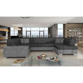 Izvelkams Dīvāns Eltap Havana Dora U Veida 207x320x73cm Labais Stūris Tumši Pelēks/Pelēks (Hv23) | Izvelkamie dīvāni | prof.lv Viss Online