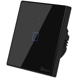 Sonoff T3EU1C-TX Умный Wi-Fi Сенсорный Выключатель на Стену с RF Управлением Черный (IM190314018) | Умные переключатели, контроллеры | prof.lv Viss Online