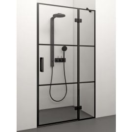 Glass Service Adele 120cm 120ADE+B_D2 Shower Door Transparent Black | Shower doors and walls | prof.lv Viss Online