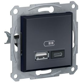 Schneider Electric Asfora Flush-mounted Data Socket, Anthracite (EPH2700371) | Schneider Electric | prof.lv Viss Online